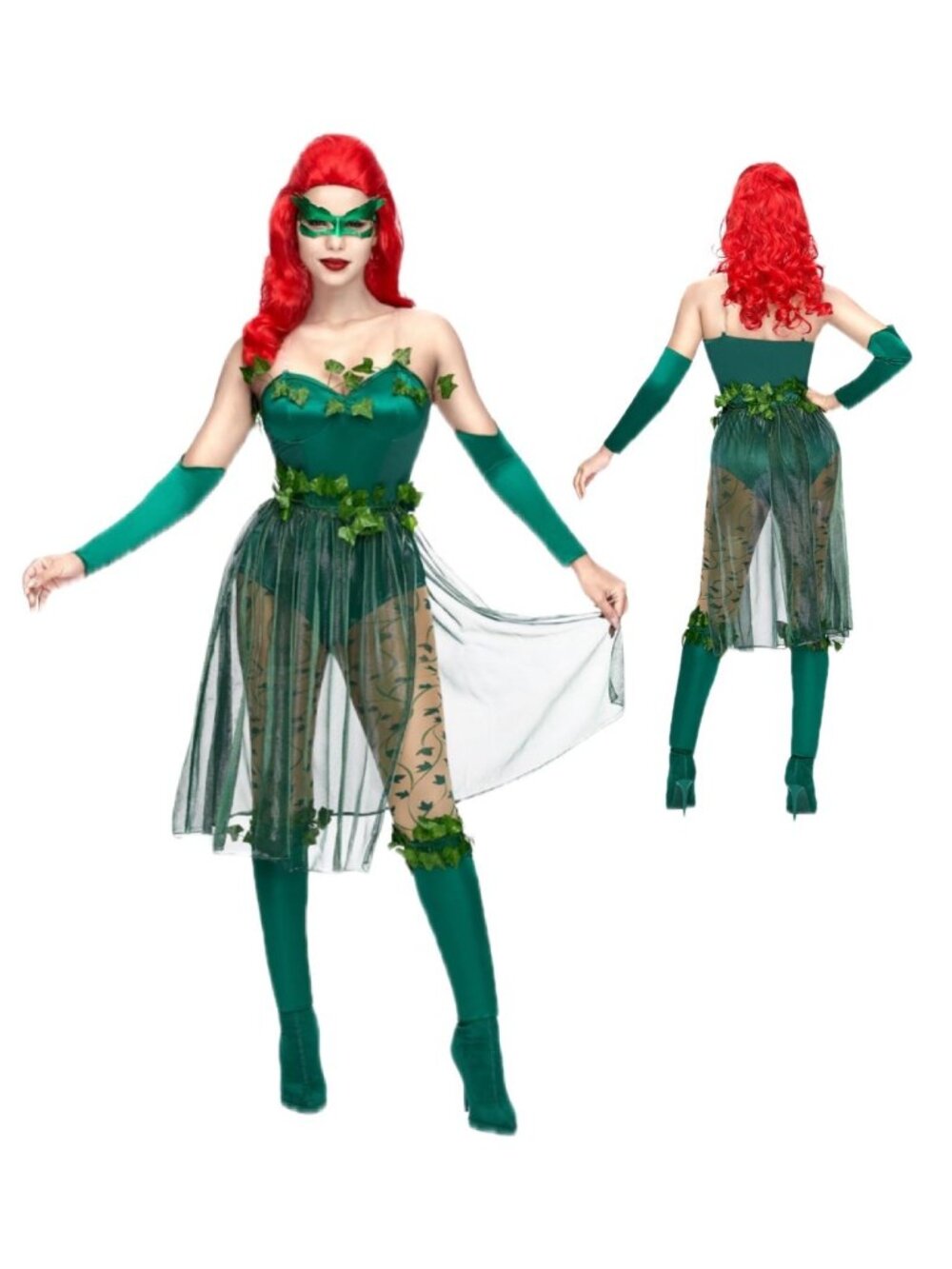 Spooktacular Poison Ivy Women Cosplay Costume Size Large